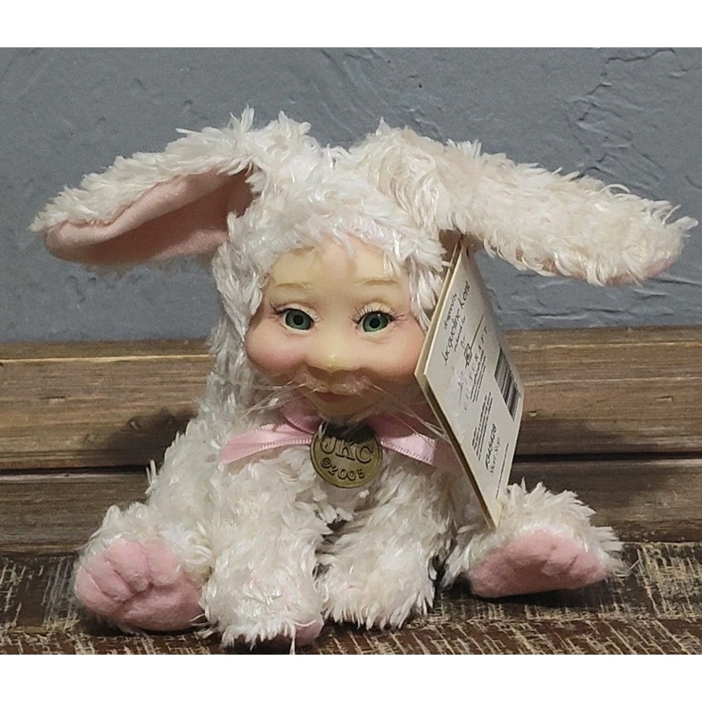 Jacqueline Kent Persanimals Easter Bunny Short Stop White Soft Plush 345428